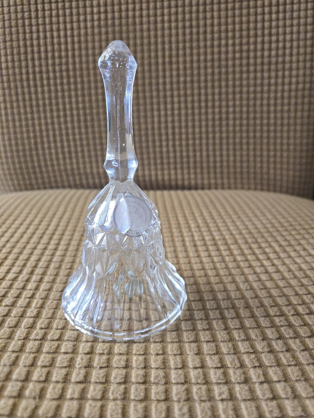 Lead Crystal 24% Bell With Starburst Pattern